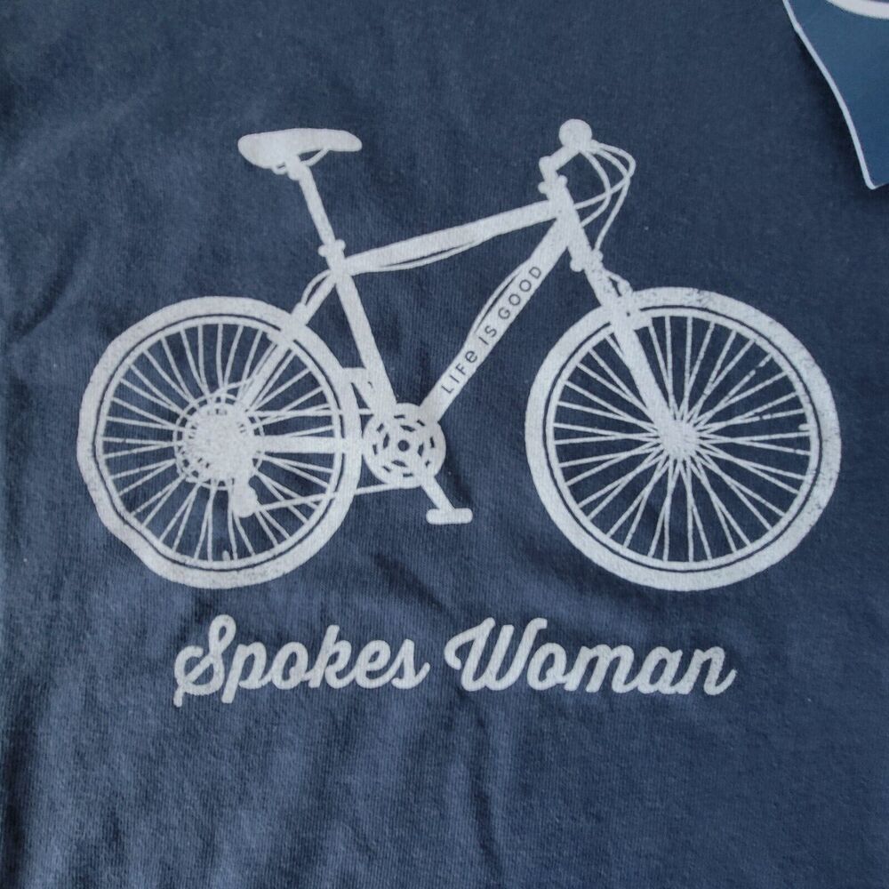 Life is Good Crusher Tee Womens T Shirt Size XS Blue Crew Neck Short sleeve